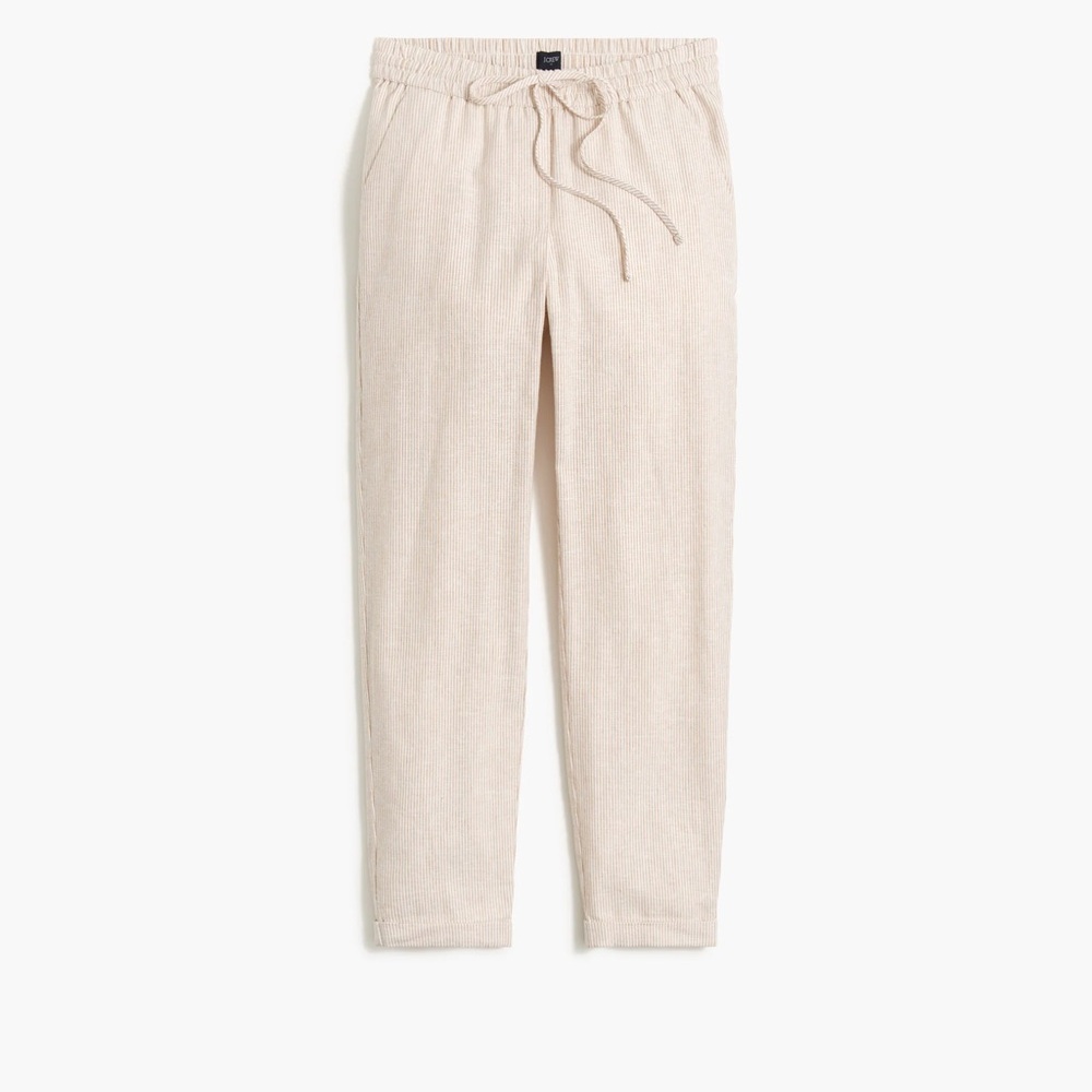 J. Crew women’s striped linen Cotten blend drawstring pant